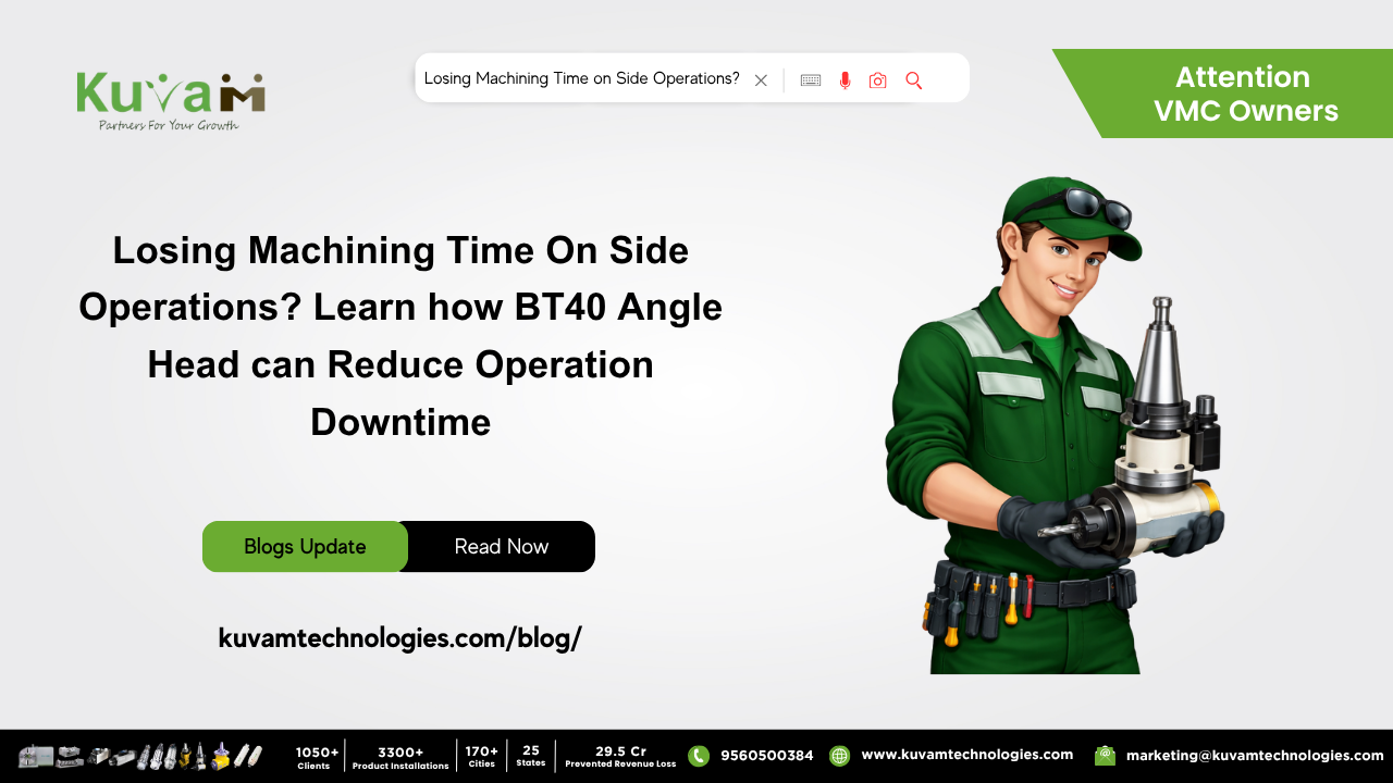 Losing Machining Time On Side Operations? Learn how BT40 Angle Head can Reduce Operation Downtime